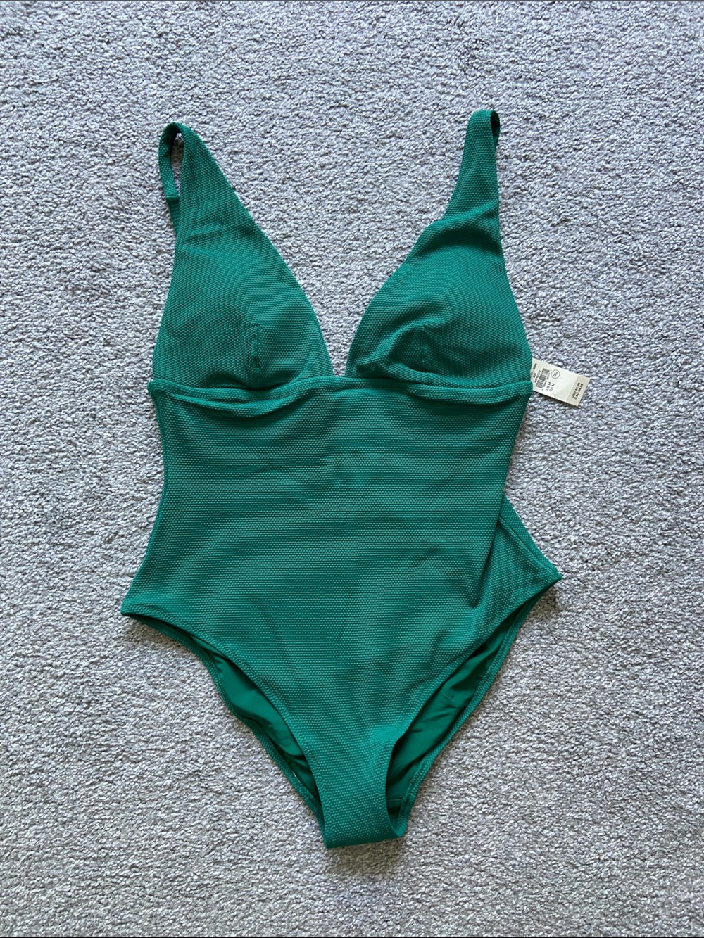 aerie Textured Emerald Green One-Piece Swimsuit NWT